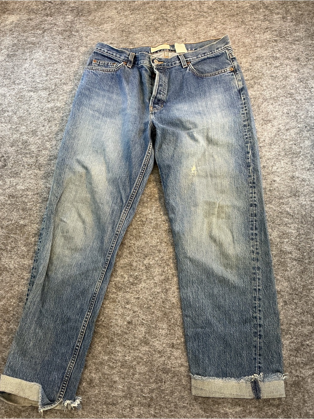 GAP Vintage 90s Classic Blue Denim Jeans - Casual Straight Fit Size 14 Long
